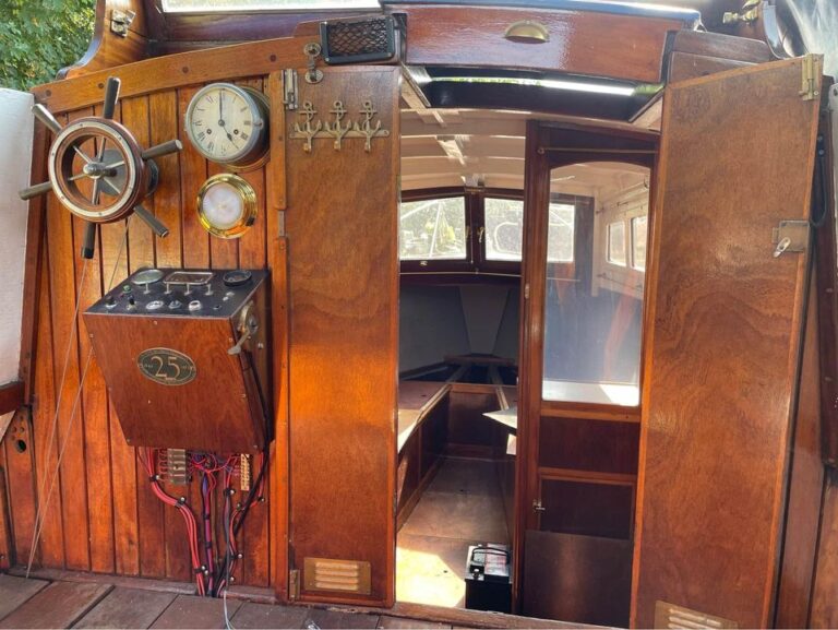 dobson 27 wooden boat for sale 2 768x577